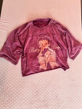 Pink Betty Boop Crop Tee